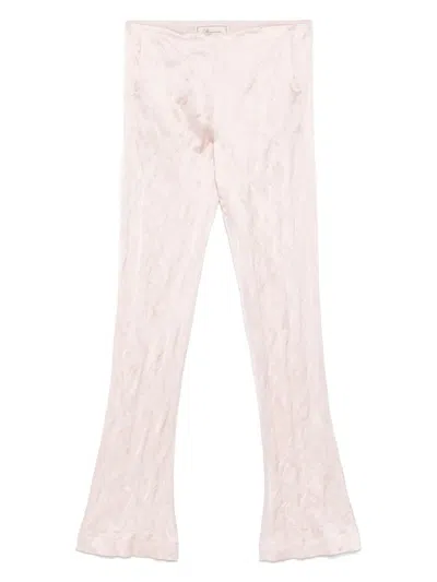 BLUMARINE CRINKLED SATIN TROUSERS