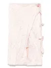 Blumarine Crinkled Wrapped Midi Skirt In Pink