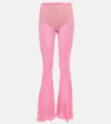Blumarine Synthetic Fibers Trousers In Bubblegum