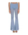 Blumarine Crochet Flared Trousers In Blue