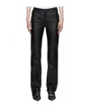 Blumarine Crocodile-effect Leather Trousers In Black