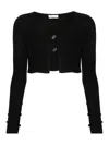 Blumarine B Monogram Cropped Cardigan In Negro