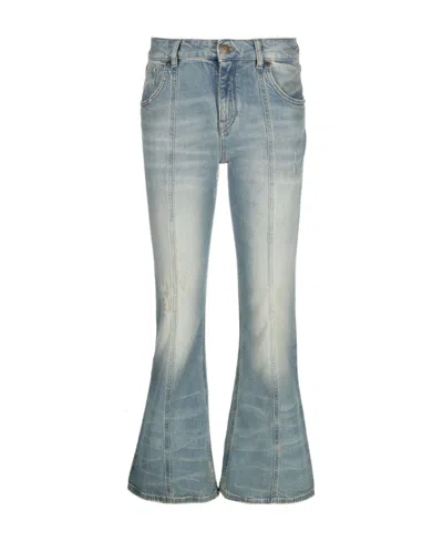 BLUMARINE CROPPED FLARED JEANS