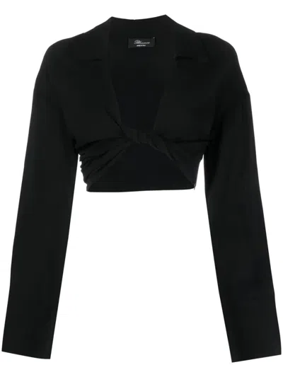 BLUMARINE BLUMARINE CROPPED TWISTED FRONT SHIRT