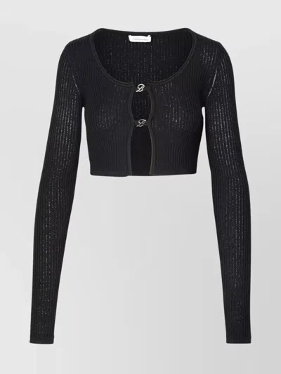 BLUMARINE CROPPED VISCOSE BLEND SWEATER