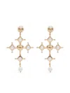 Blumarine Cross Drop Earrings In Gold