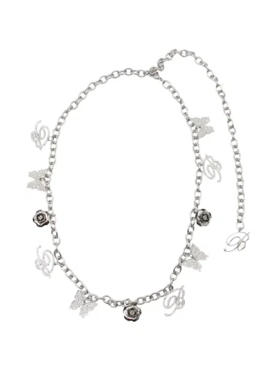 BLUMARINE CRYSTAL-EMBELLISHED CHAIN BELT