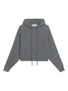 Blumarine Crystal-embellished Hoodie In Gray