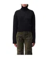 Blumarine Black High Neck Sweater In Black