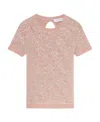 Blumarine Crystal-embellished Knitted Top In Nude