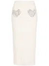 BLUMARINE CRYSTAL-EMBELLISHED MIDI SKIRT