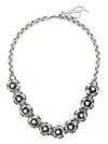 Blumarine Crystal-embellished Polished-finish Necklace In Silver