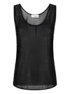 Blumarine Crystal-embellished Sleeveless Top In Black
