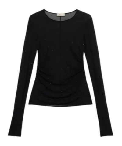 Blumarine Crystal-embellished T-shirt In Black