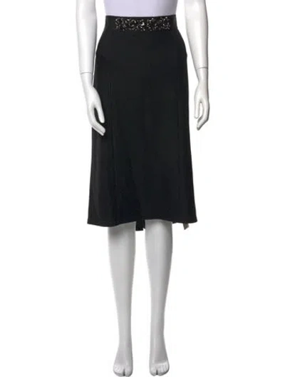 Pre-owned Blumarine Crystal Embellishments Knee-length Skirt In Black