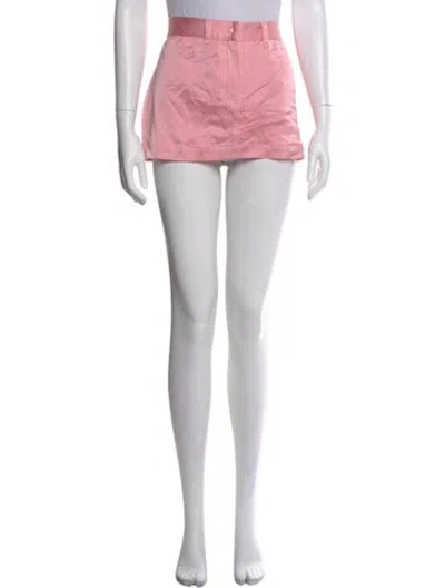 Pre-owned Blumarine Crystal Embellishments Mini Skirt In Pink