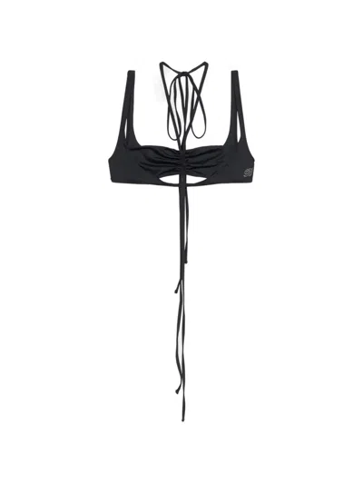 Blumarine Cut-out Bikini Top In Black