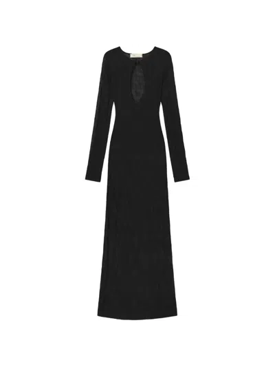 Blumarine Cut-out Detail Maxi Dress In Black