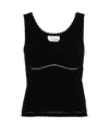 Blumarine Cut-out Detailed Tank Top In Black