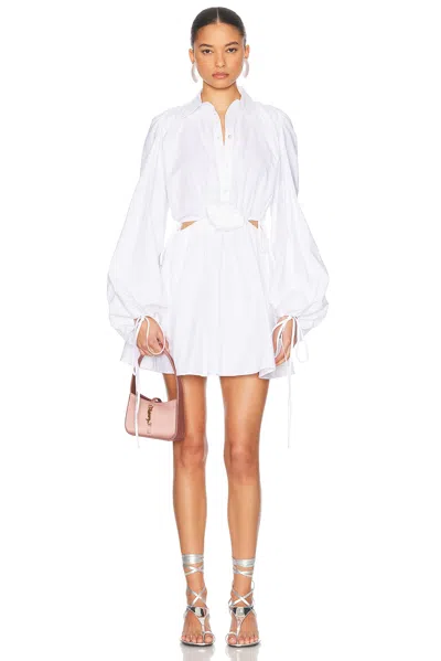 Blumarine Cut Out Mini Dress In White