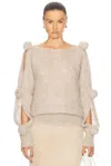 Blumarine Sweater In Tapioca Beige