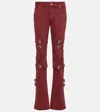 Blumarine Mid-rise Boyfriend Jeans In Red