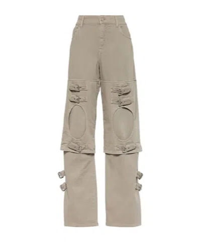Blumarine Cutout Mid-rise Boyfriend Jeans In Nude