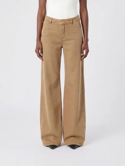Blumarine Denim Flared Jeans In Brown