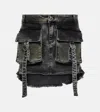 Blumarine Denim Miniskirt In Black