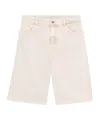 Blumarine Denim Shorts With Belt Loops In White