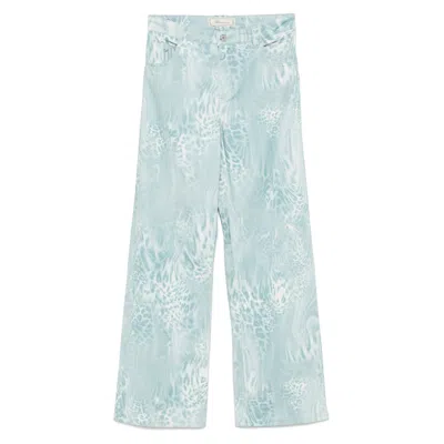 Blumarine Denim Straight-leg Jeans In Multicolor