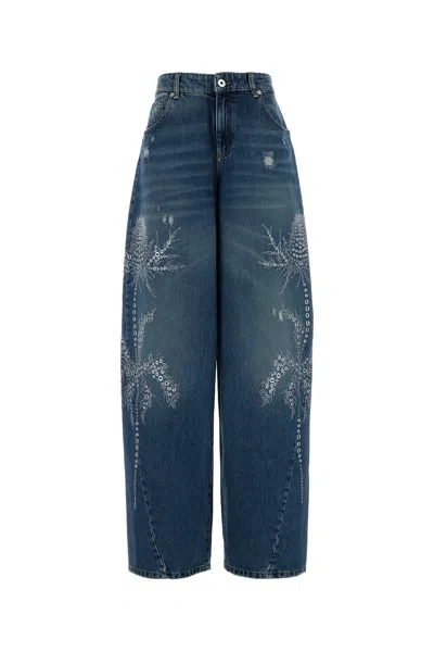 BLUMARINE DENIM WIDE-LEG JEANS
