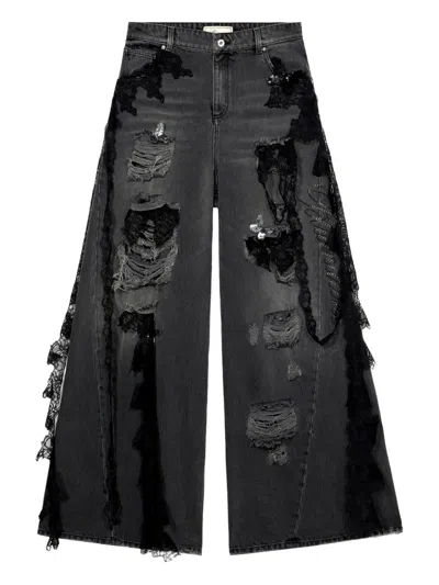 Blumarine Distressed-effect Jeans In Multi