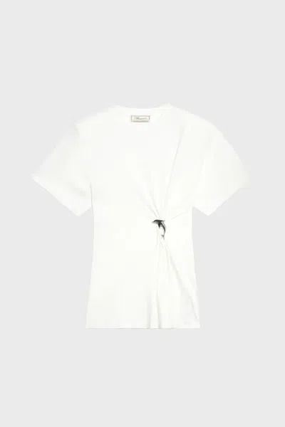 Blumarine Dolphin-detail T-shirt In White