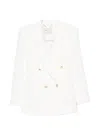 Blumarine Double-breasted Blazer In Neutral
