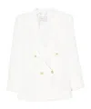 Blumarine Double-breasted Blazer In White