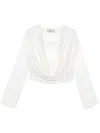 Blumarine Draped Blouse In White