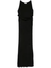 Blumarine Draped-detail Maxi Dress In Black