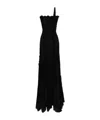 Blumarine Draped Evening Gown In Black