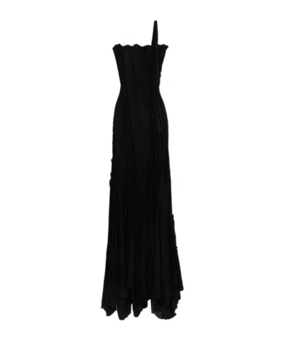 BLUMARINE DRAPED EVENING GOWN