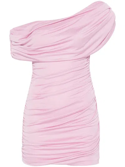 Blumarine Draped Mini Dress In Pink