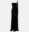 Blumarine Draped One-shoulder Gown In Black
