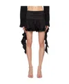Blumarine Draped Peplum Mini Skirt In Black