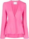 Blumarine Draped Single-breasted Blazer In Pink