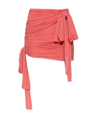 BLUMARINE BLUMARINE RUCHED DETAILED ASYMMETRIC MINI SKIRT