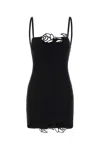 Blumarine Mini Abito In Cady Nero Donna In Black