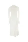 Blumarine Lace-panel Midi Dress In White