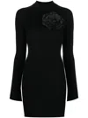 Blumarine Short Dress With Flower Decor