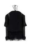 Blumarine Mini Abito In Seta Nera  Donna In Black