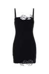 Blumarine Mini Abito In Cady Nero Donna In Black